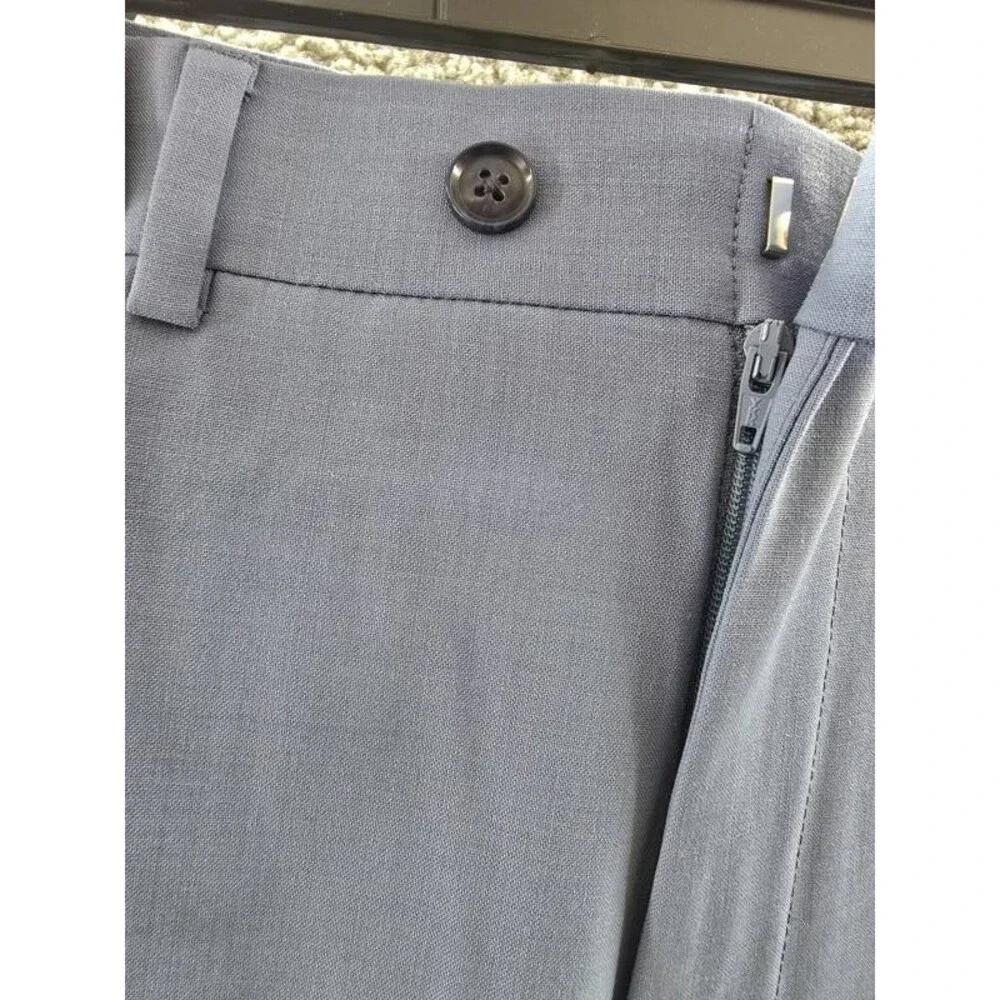 Bar III Slim-Fit Wool Blend Suit Pants Men's 32W x 32L Light Blue Zip Hook & Bar